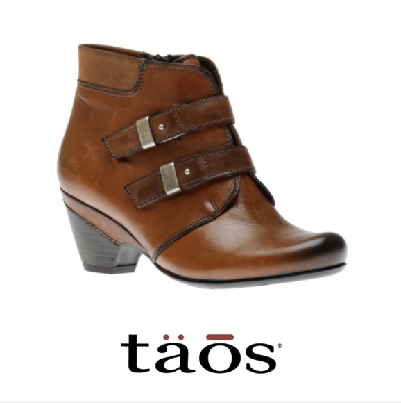 Taos Womens Alto Ankle Leather Wester Moto Booties shoes sz 37 US 6.5 - Picture 1 of 12